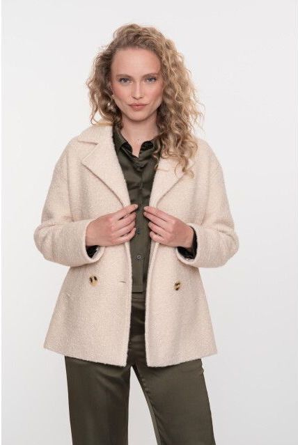 Geisha - Cabana Double Breasted - Tussenjas - Off White