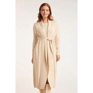 Smashed Lemon - Mouwloze Fijngebreide Cardigan - Beige