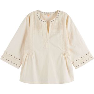 Scotch & Soda Top with eyelet details soft ice