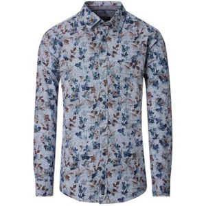 Casamoda - 454483100 - Gebloemd Overhemd - Wit - Lange Mouw - Regular Fit - 100% Katoen