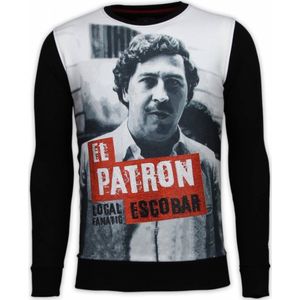 Local Fanatic El patron escobar digital rhinestone sweater