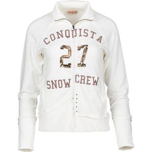 Lange Mouw Vest - Ecru - Met Print- en Borduurdetails