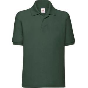 Fruit of the Loom - Poloshirt - Kinder - 65% Polyester 35% Katoen - Met Lange Mouwen