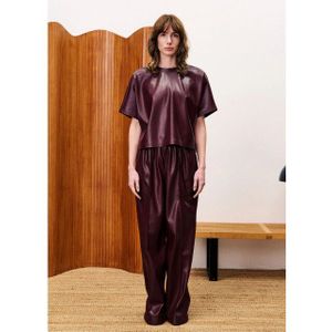 FRNCH - Michaux - Lakleren Broek - Bordeaux - Rechte Pasvorm