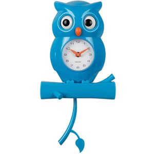 Karlsson wandklok owl pendulum helder