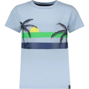 B.Nosy Jongens t-shirt palmtree color print blizzard