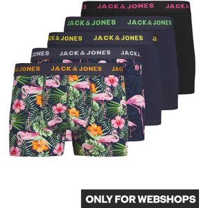 Jack & Jones Plus size heren boxershorts trunks jacpink flamingoprint 5-pack