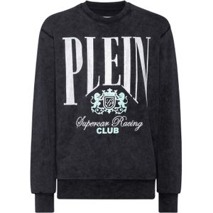 Philipp Plein - Racing Club - Sweatshirt - Zwart - Katoenmix fleece