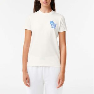Lacoste - x Eleven by Venus - Katoenen T-shirt - Crème