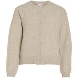 Vila Visalsa ls o-neck knit cardigantes zand