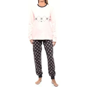 KLP2 Vrouwen Lange Mouwen Pluche Winterpyjama