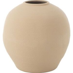 J-Line Vase cassia round clay natural large