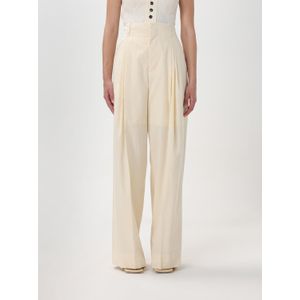 Gewatteerde Cupro Broek met Wijde Pijpen