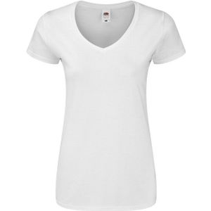 Fruit of the Loom - Iconic 140 V-hals T-shirt - Dames - Katoen