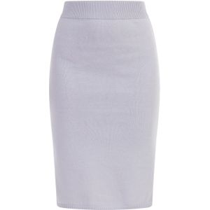 myMo - Gebreide Midi-Rok - Lila - Katoenmix - Elastische Tailleband