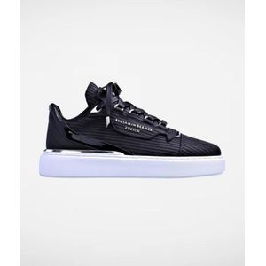 Benjamin Berner Raphael low-top black 3d striped nubuck sneakers