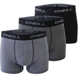 O'Neill Heren boxershorts trunks 900003 effen grijs/zwart 3-pack