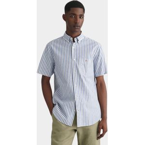 Gant Casual hemd korte mouw cotton linen stripe ss shirt 3240061/407
