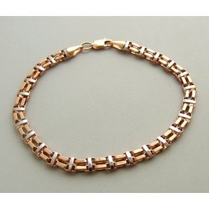 Christian Gouden rosé en wit gouden armband