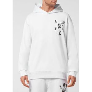 Philipp Plein - Hoodie Sweatshirt Hexagon - Wit - Katoen