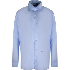 Aquascutum - Effen Wit Overhemd - Lange Mouwen - 100% Katoen
