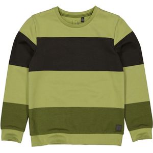 Levv Jongens sweater alwin aop olive light stripe