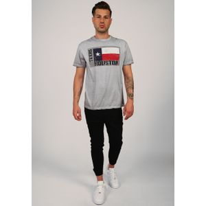 TOP GUN - Shirt - Grijs - Katoen - Ronde Hals - Kwartmouw