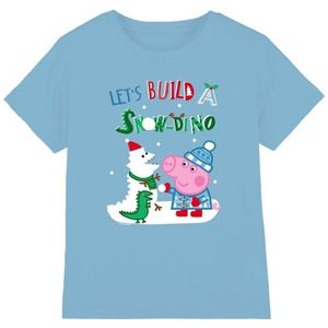 Peppa Pig Kinderen/kinderen sneeuw dinosaurussen george varken t-shirt