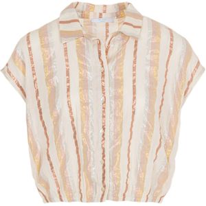 By-Bar Amsterdam Bieke gloss stripe blouse pastel gloss stripe