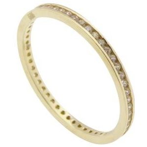 Christian 14 karaat geel gouden zirkonia ring