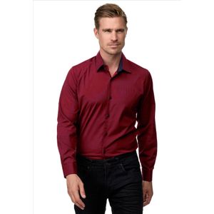 Rusty Neal Heren overhemd bordeaux rood - r-44