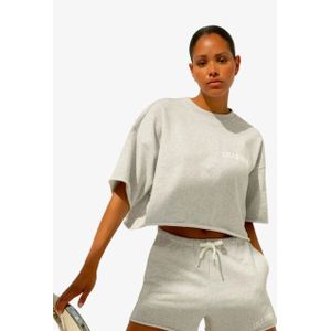 The Lola Club - Amber - Dames T-shirt - Gemeleerd Grijs