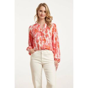 Smashed Lemon - 25181 - Blouse - Perzik - Abstracte Verfspatten