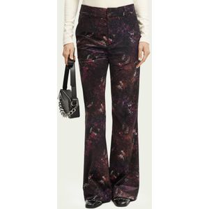 Scotch & Soda 168802 velvet high-rise flared trousers