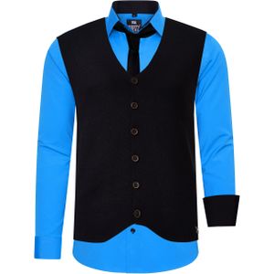 Shirt with vest and tie set of 3
