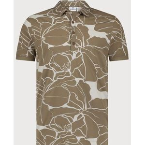 Blue Industry - Bloemdessin Polo - Herenkleding