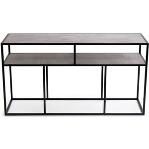 Stalux Side-table 'teun' 150cm, kleur zwart / beton