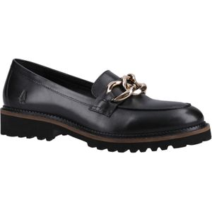 Hush Puppies - Gianna - Leren Instappers - Zwart