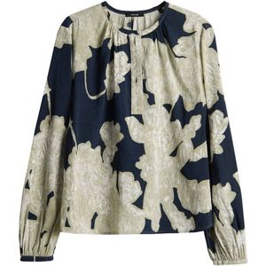 Opus - Ficona Analogue - Tuniekblouse - Blauw - Bloemenprint