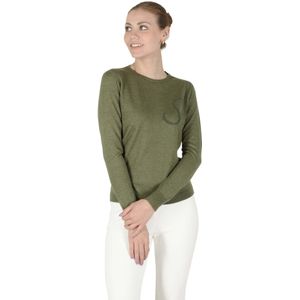 Crown Of Edinburgh Kasjmier Lange Mouw Art 004 Groene Letter S