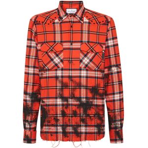 Philipp Plein - Flanella Tartan Shirt LS - Overhemd - Oranje - Katoen