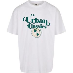 Urban Classics Heren globe organic logo t-shirt
