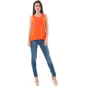 Tops - Mouwloze Top - Ronde Hals - Racer Rug