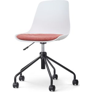 Nolon Nout-liv bureaustoel met terracotta rood zitkussen zwart onderstel
