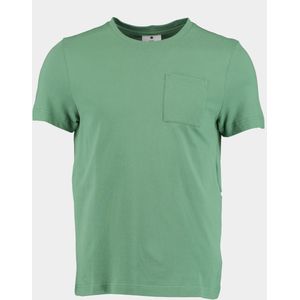 Bos Bright Blue T-shirt korte mouw cooper t-shirt pique 23108co54bo/903 modern green