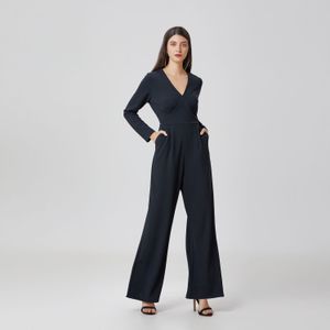 Jumpsuit met V-decolleté