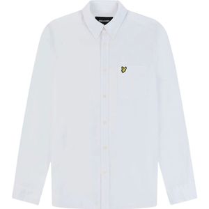 Lyle and Scott Cotton linen button down shirt lange mouw overhemden