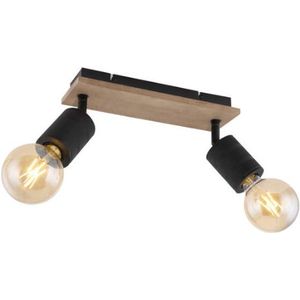 Globo Plafondlamp 2-lichts met matte spots | e27 | | bruin | plafondspots | binnen | industrieel