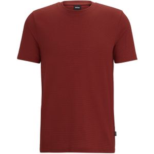 BOSS - Tiburt Bubble Jacquard Structure - T-shirt - Bruin