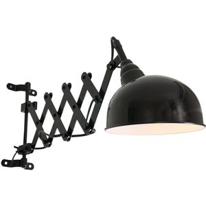 Steinhauer Industriële uittrekbare wandlamp yorkshire zwart